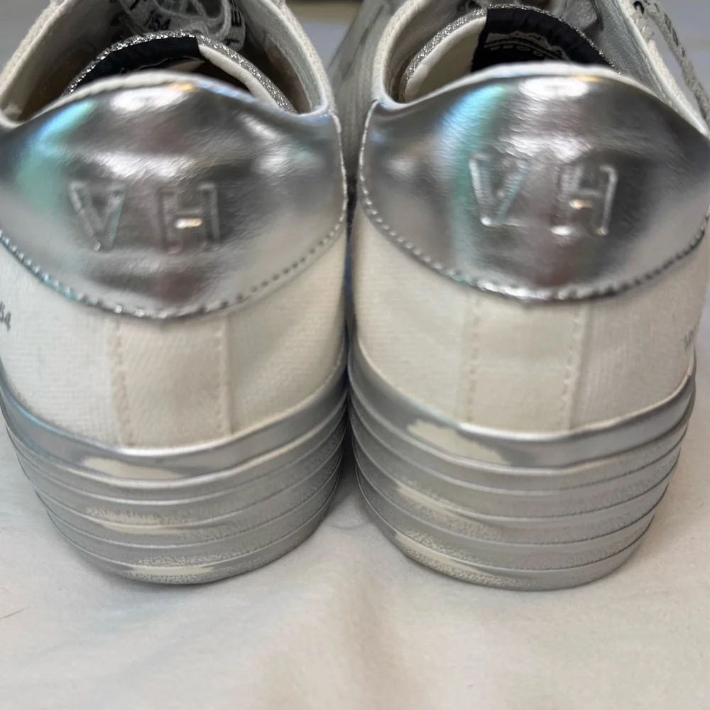 Vintage VH EST 1954 Havana Shoes Originals Design Glitter Star White Size 8